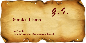 Gonda Ilona névjegykártya